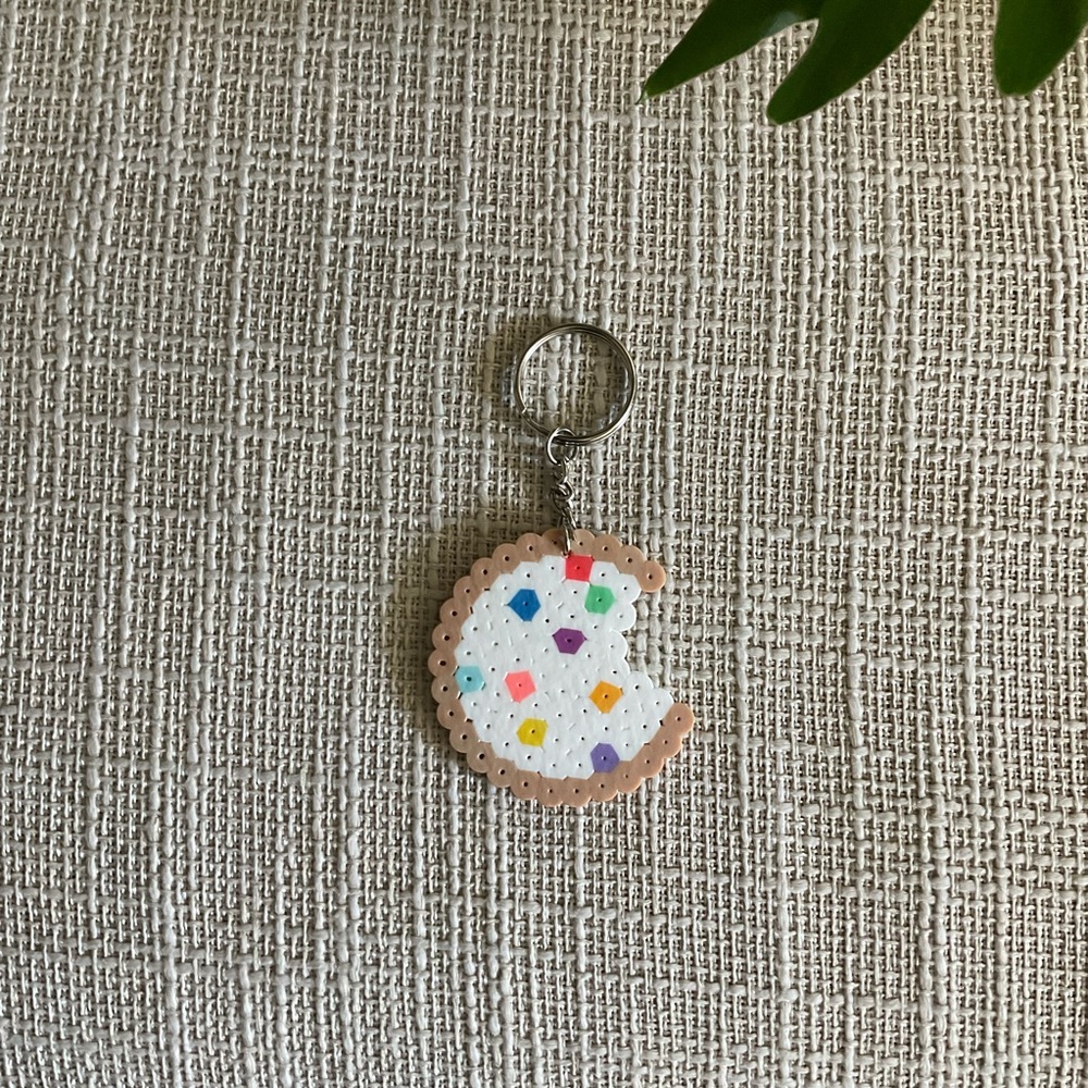 Handmade Cookie Perler Bead Keychains - Picture 4 of 11